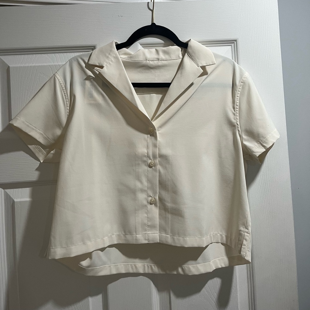 Outdoor voices cream button up